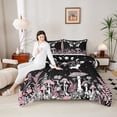 thumbnail image 4 of Homewish Teens Female Men Flying Butterfly Full Size Comforter Sets 3-Piece,Botanical Plants Mushroom Bedding Comforter Set,Galaxy Starry Sky Lightweight Bedding Sets,Super Cozy Room Decor, 4 of 8
