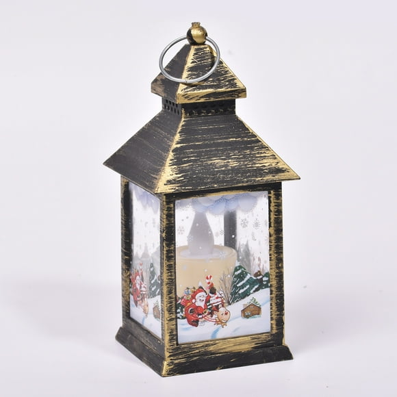 Christmas Wind Lantern Decoration Candle Lantern LED Flame Effect Night Light for Indoor Outdoor Christmas Home DecoratiRibbon and Tree Topper for Xmas Tree Holiday Wedding Party Decorations