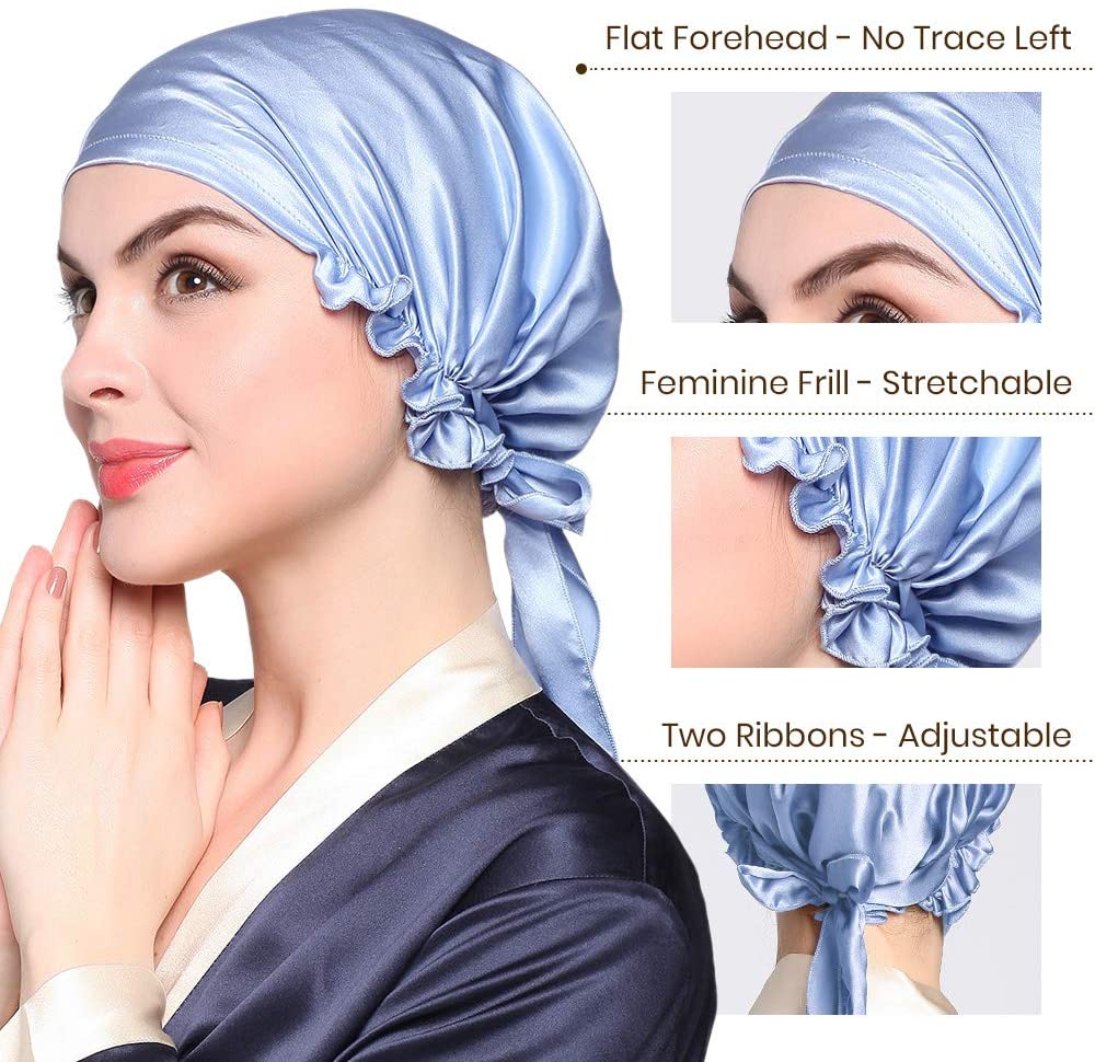 Real Silk Bonnet-Sleep Cap 