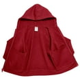 thumbnail image 6 of Soft  Cozy 100% Cotton Fleece Zip Hoodie with Inner Pockets | Red, 6 of 7