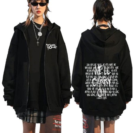 Rock Band My Chemical Romance Mcr Dead Zipper Hoodie Black Parade Punk Emo Zip Sweatshirt Men Fashion Vintage Hip Hop Hoodies