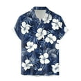 thumbnail image 4 of Mens Hawaiian Shirt Short Sleeve Button Down Shirts Tropical Floral Summer Beach Shirts,S-3XL, 4 of 7