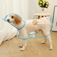 thumbnail image 4 of 1pc Clear Transparent Hooded Pet Plastic Raincoat Poncho For Cats And Dogs Clothes, 4 of 4