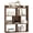Walnut, variant on YANG2 7 Cubes Bookshelf, Free-Standing Wooden Bookcase, 4 Tier Home Display Shelf, Horizontal Storage Unit w/Anti-Toppling Devices, Open-Back Display Rack for Study, Living Room (1, Black)