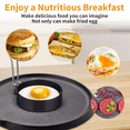 thumbnail image 3 of 4X Round Egg Pancake Maker Mold,Non Stick Circle Shaper Mold, Kitchen Cooking Tool for Frying McMuffin or Shaping Eggs, 3 of 3