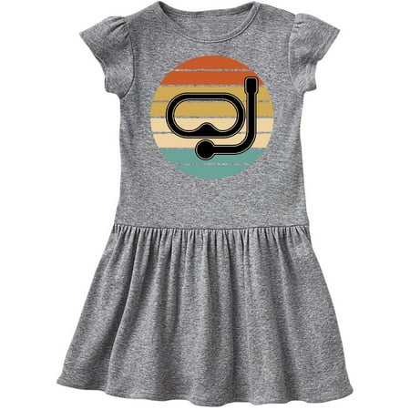 

Inktastic Scuba Diver Retro Sunset Diving Gift Gift Toddler Girl Dress