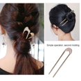 thumbnail image 1 of Bandeaux en Forme de U Simplicité Filles Modelage Style Élégant Femmes Femmes Fourche à Cheveux Fourche Léger Porter Mariage Bâton à Cheveux Ados Utiliser Rose, 1 of 6