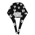 thumbnail image 3 of Scrub Caps Women Men - Cute Soccer Balls Black Soft Comfy Waterproof Adjustable Working Cap Scrub Hats Surgical Caps for Women Men With Sweatband, Nurse Caps for Women Men, 3 of 6