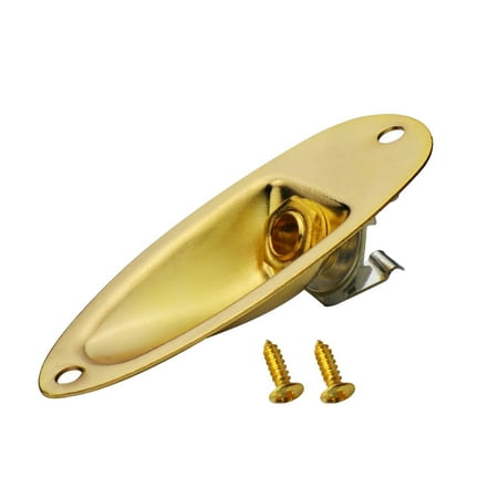 Strat Jack Ferrule - Jack Plate & Socket for Strat Stratocaster Style Guitars Gold