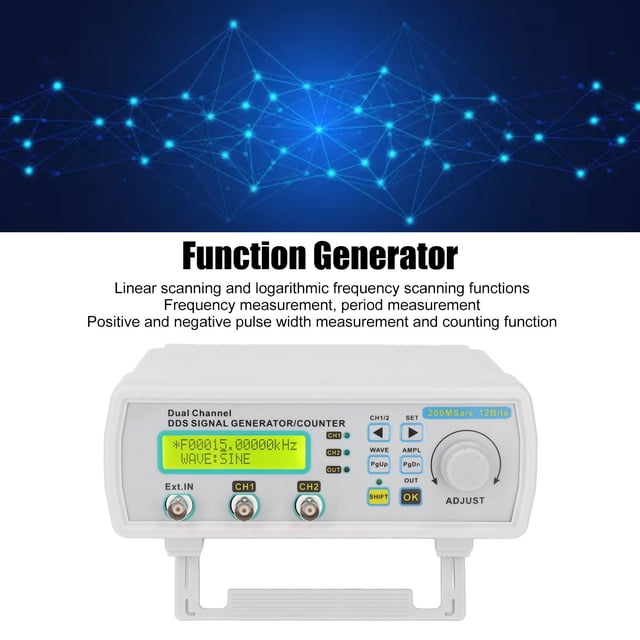Generador de señal de doble canal, contador de señal DC5V Contador de señal LCD Generador de señal Valor inmejorable
