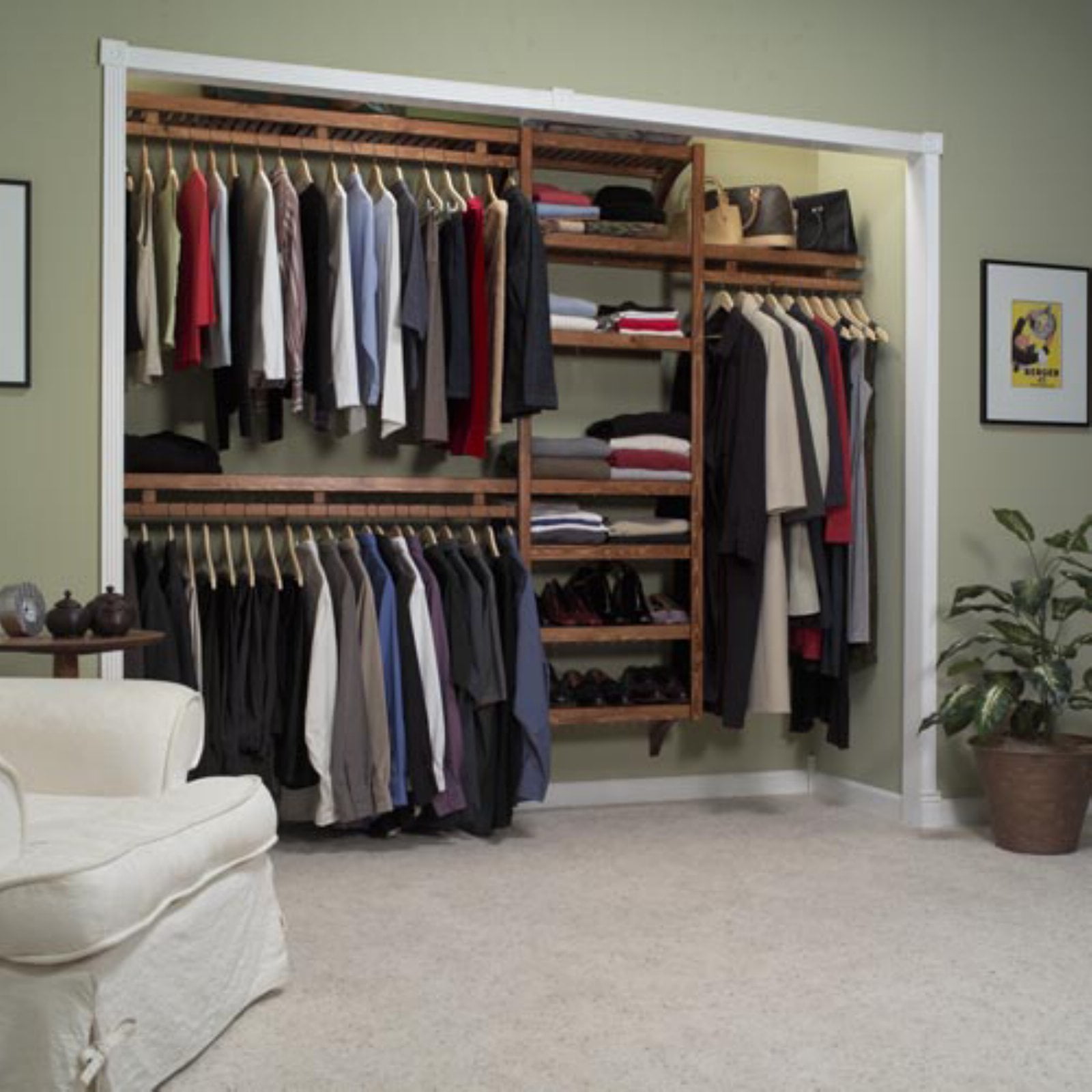 John Louis Home Standard Closet System In Maple Or Mahogany