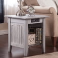 thumbnail image 1 of AFI Nantucket Solid Wood End Table with Charger in Driftwood, 1 of 9