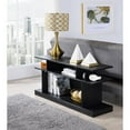 thumbnail image 2 of ACME Sollix Wooden Sofa Table with Multiple Storage Compartments in Black, 2 of 7