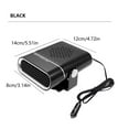 thumbnail image 2 of Riwesomey Calentador eléctrico automotriz invierno bajo ruido 360 grados tablero 150 W gran angular calefacción ventilador descongelador desempañador Purificadores de aire 12V, 2 of 6