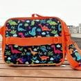 thumbnail image 5 of Davurpey lunch bag, double printed thermal insulation fabric, waterproof and durable, with zipper pockets inside and outside, with external bottle holder, suitable for 3 + years old, 5 of 19