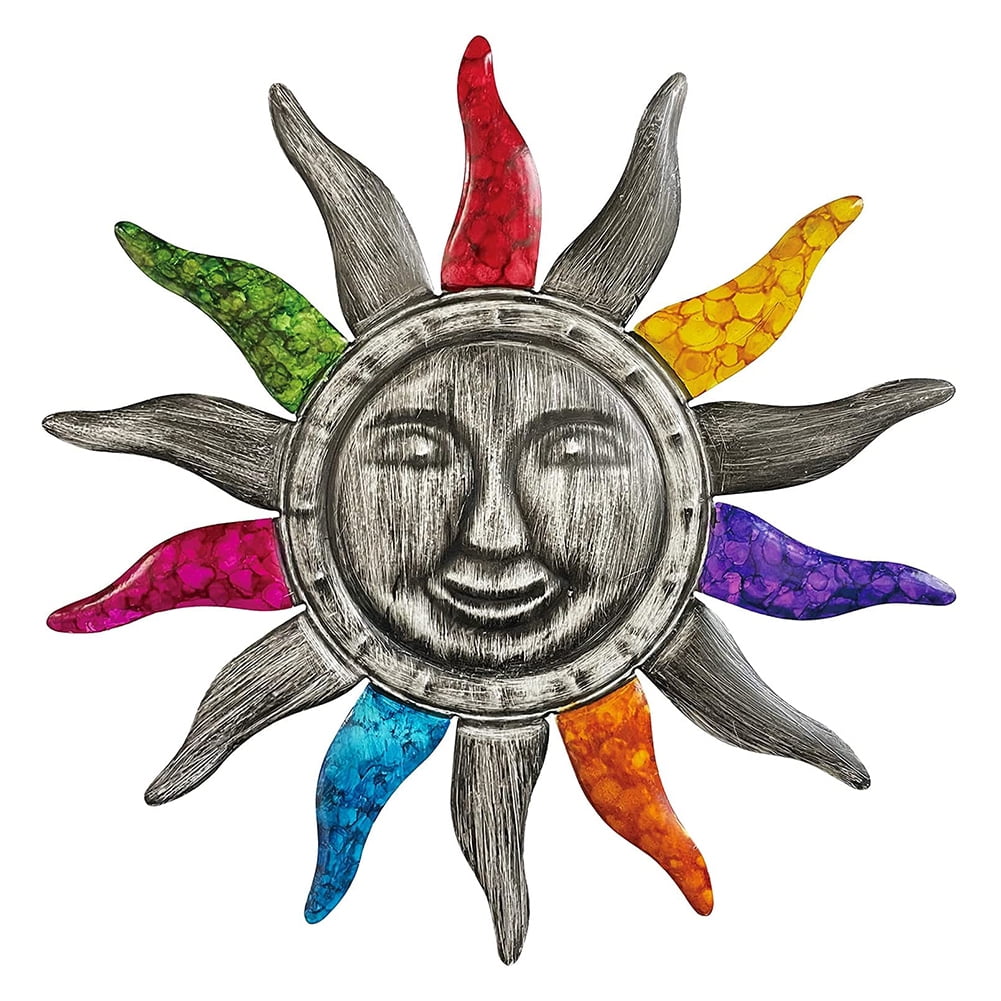 Jocestyle 3d Metal Sun Moon Star Art Statues Home Office Wall Hanging Backyard Decor Walmart Com