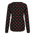 thumbnail image 5 of Valentine's Day Shirt for Women Love Heart Print Long Sleeve Tops Casual Loose Crewneck Sweatshirt Graphic Gift Blouses, 5 of 5