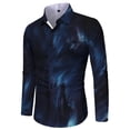 thumbnail image 1 of Camisas florales con personalidad 3D a la moda para hombres, camisas de manga larga con solapa estampadas, ropa informal vintage ajustada para mujeres, 1 of 6