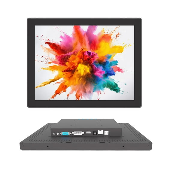 LMENGER 15IN Open Frame Touch Monitor, PCAP 10-Point Touch Industrial Touchscreen Monitor, with HDMI/VGA/DVI Interface, Active Matrix TFT LCD,LED Backlight, with VESA Mount