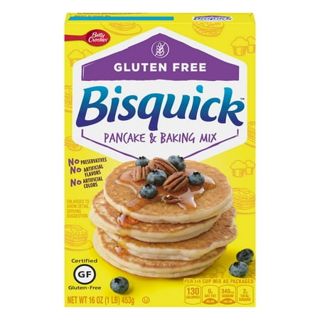 (2 Pack) Bisquick Baking Mix Gluten Free Pancake & Waffle Mix 16 (Best Whole Grain Pancake Mix)