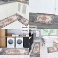 thumbnail image 6 of Boho Vintage Blue Carpet Kitchen Rugs and Mats Sets Of 2, Funny Kitchen Decoration Rubber Backing Non-Slip Absorbent Mats for Sink Waterproof Runner Rug for Laundry Room 17x30+17x48inch, 6 of 7