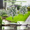 thumbnail image 6 of 23in Artificial Violet Ball Topiary Trees with Ground Spikes, 1 Pack Fake Artificial Bushes Plants,Faux Artificial Shrubs Tree for Indoor Outdoor Front Porch Decor (MC), 6 of 6