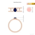 thumbnail image 4 of ANGARA Natural Pear Sapphire Solitaire Parallel Split Shank Ring in 14K Rose Gold for Women (Size-6x4mm) | September Birthstone, Anniversary, Jewelry Gift for Women | Natural Blue Sapphire Ring, 4 of 9