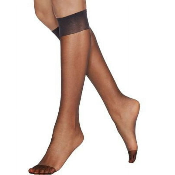 Hanes Womens Silk Reflections Reinforced Toe Knee Highs 2-Pack Style-775