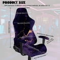 thumbnail image 2 of Whosucclay Purple Marble Print Gaming Chair Cover with Armrest Covers 4 Pieces Stretch Racing Computer Chair Slipcover Set Washable Rotating Desk Chairs Protector Cover, 2 of 8