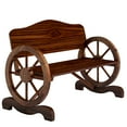 thumbnail image 1 of Outsunny Banc d'Extérieur en Bois, Causeuse de Patio à Roues de Chariot, Carbonisé, 1 of 10