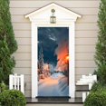 thumbnail image 1 of BKER 90x200cm Winter Snow View Door Frame Snow View Background Door Frame Christmas Party Curtain Background Cloth Porch Decoration For Winter Party Decoration, 1 of 4