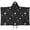 Black White Moon, variant on Dark Blue Sun Moon Wreath Pattern Hooded Bath Towel,50"x30" for Ages 3 To 12 Kids, Quick Dry Lightweight Soft Microfiber Hood Beach Towel Cover Up for Kids