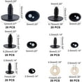 thumbnail image 3 of 200pcs Kawaii Craft Eyes, Assorted Sizes Black Safety Eyes for Amigurumi, Teddy Bears, and Plush Toys, 3 of 5