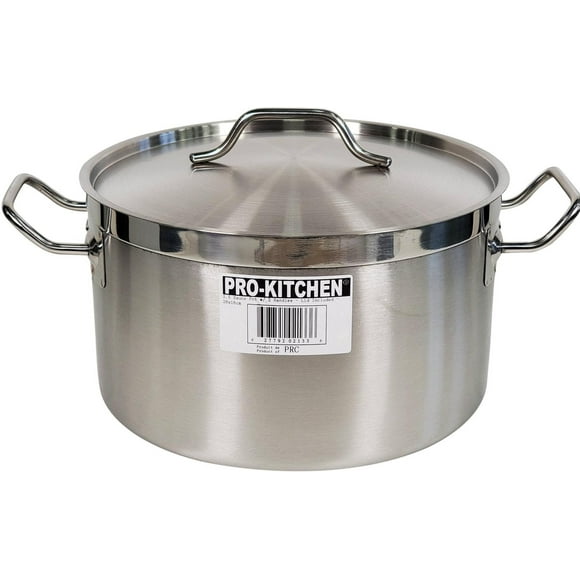 Pro-Kitchen - 28x16cm (9.4L) Sauce Pot & Lid - SS - Single Piece - Large Capacity Stainless Steel Stockpot for Culinary Professionals (1ct)