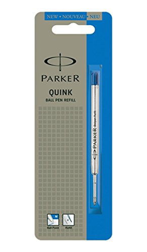 6 x Parker Quink Flow Ball Point Pen Refills BallPen Blue Medium New Sealed 
