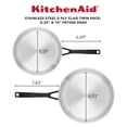 thumbnail image 5 of KitchenAid Ensemble de Poêles à Frire en Acier Inoxydable 5 Plis, 2 Pcs, Acier Inoxydable Poli, 5 of 5