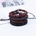 thumbnail image 2 of Pulseras para mujer, regalos para mujer, pulsera vintage de cuero multicapa tejida a mano, joyería, pulsera, joyería, 2 of 4