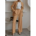 thumbnail image 3 of PRETTYGARDEN Women's Fall Two Piece Outfits Dressy Blazer Jacket and Wide Leg Pants Pockets Business Casual Office Suit Sets, 3 of 8