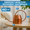 thumbnail image 6 of Plexon Rose Gold Metal Watering Can Indoor Plants 40 oz, Stainless Steel Long Spout Watering Can Outdoor House Plant Flower, Garden, 6 of 9