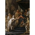 thumbnail image 3 of Nicolas-Guy Brenet 14x18 Black Modern Framed Museum Art Print Titled - Saint Louis Receiving the Messengers of the Old Mountain (1773), 3 of 5