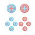 thumbnail image 1 of Tapas botón Cross D-Pad Capas agarre del pulgar para 2 Joy-Con () Blue Orange, 1 of 9