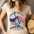 thumbnail image 4 of America 1776 Statue of Liberty T-Shirt – Home of the Free USA Graphic Tee, Natural, Size 4XL, 4 of 6