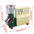 thumbnail image 2 of Poultry Feed Machine Chicken Feed Pellet Mill Machine Double-head Pressure Roller without Grinding Discs 220V 3PH, 2 of 18