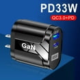 thumbnail image 3 of on 65W GaN Type C Wall Charger Block,2-Port Fast Charging Block,PD USB C Plug Adapter+QC Plug Compatible with iPhone 16E/16Pro Max/16Plus/16/15/14/13/12/11/SE/XS Max,iPad Pro,AirPods(Black), 3 of 13