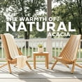 thumbnail image 5 of Melino 2PCS Wooden Folding Tamarack Chairs, FSC Certified Acacia Low Profile Adirondack Chairs, 5 of 10