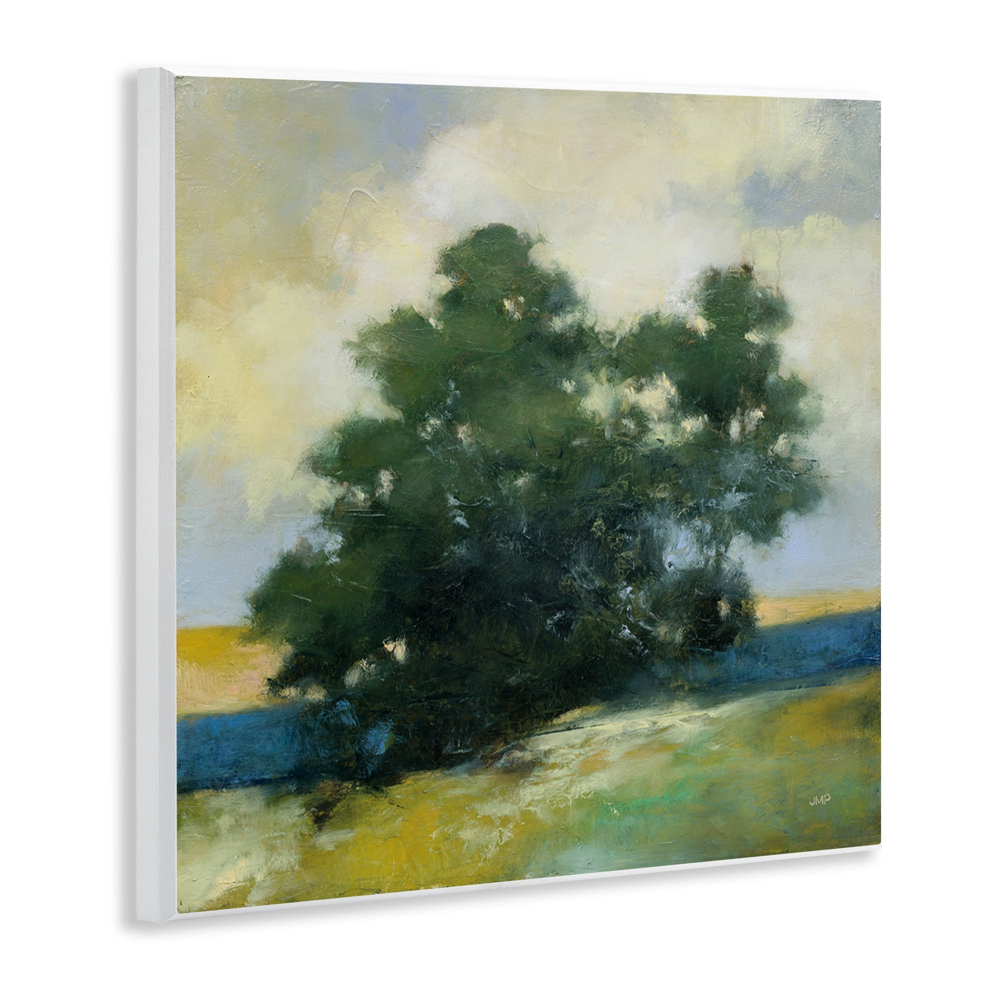Stupell Industries Solitary Trees Landscape Landscape & Nature Painting Unframed Art Print Wall Art, 12 x 12