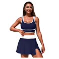 thumbnail image 3 of BOBOGOJP Womens Two Piece Tankini Bathing Suits with Skirt Tummy Control Swimsuits Modest Swimwear 2026 Blue for Size XL, 3 of 9
