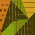 thumbnail image 1 of Ahgly Company Machine Washable Indoor Square Transitional Brown Area Rugs, 8' Square, 1 of 7