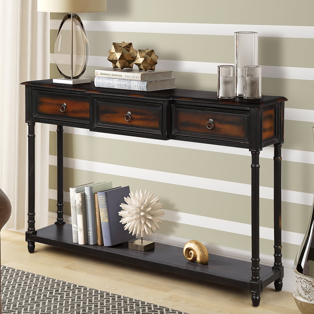 Clearance! 51&quot; Console Table Buffet Cabinet Sideboard for Entryway with Storage Drawers and ...