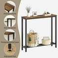 thumbnail image 6 of Narrow Console Table, 2-Tier Small Sofa Table, 29.5" Thin Entryway Behind Couch Table with Shelves, Industrial Hallway Table, for Living Room, Foyer, Black, 6 of 17
